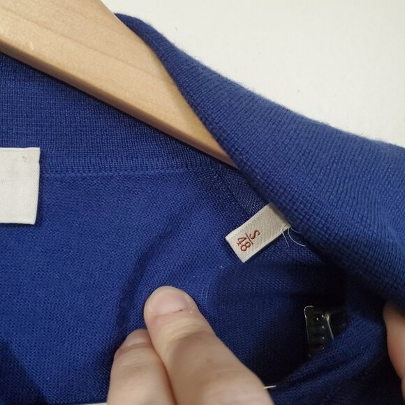 ERMENEGILDO ZEGNA Men's Small Luxe Cashmere Silk Sweater Knit Long Sleeve Polo - Picture 9 of 14